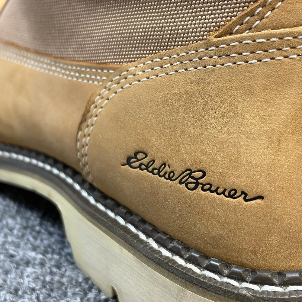Eddie Bauer Severson Brown Leather Lace Up Moc Boots Men US 13 Gorpcore 0046-273